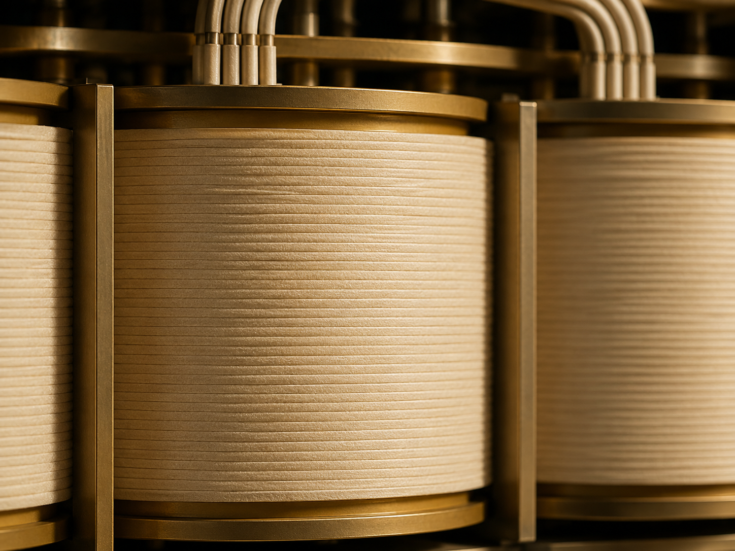 Dry paper-insulated transformer windings