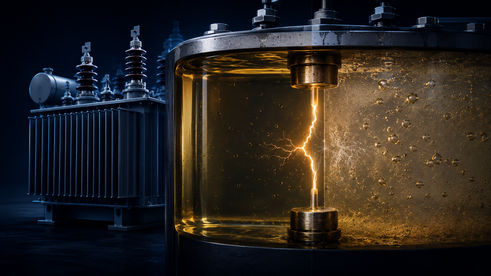 Electrical discharge visualization inside insulating fluid